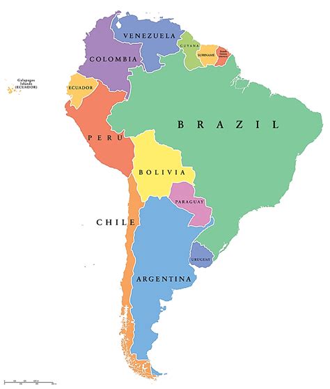 How Many Countries Are There In South America South America Map