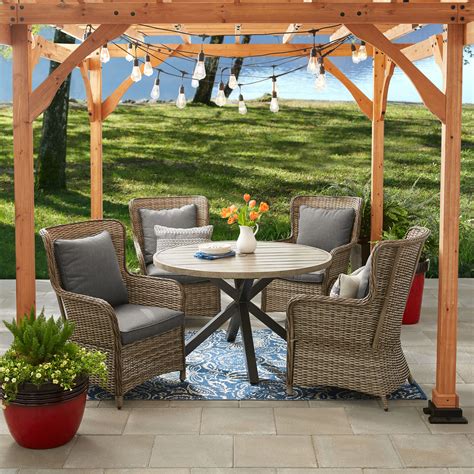 There isn't a single matched chair set within them. Better Homes and Gardens Victoria Outdoor Dining Patio Set ...