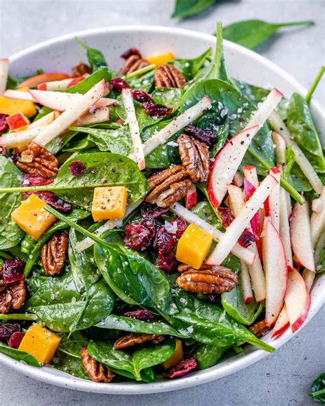 Spinach Apple Pecan Salad Healthy Fitness Meals