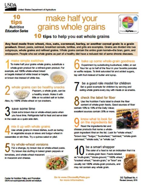 Peer Nutrition Ed On Twitter Remember To Make Half Your Grains Whole