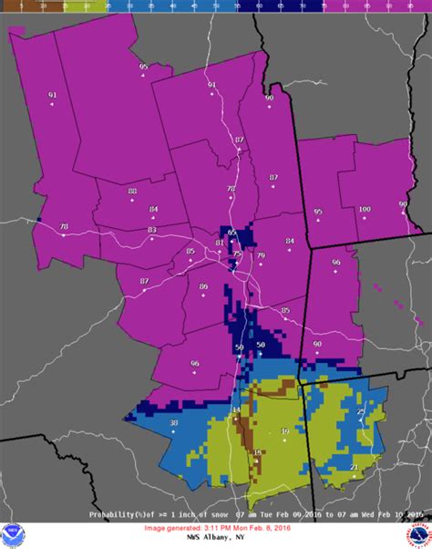 Snow Accumulation Map Albany Ny