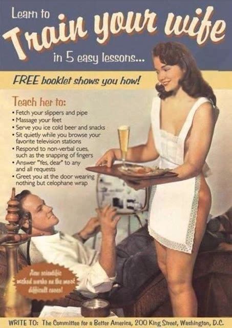 Free Booklet From The S Shows You How To Train Your Wife In Easy Lessons Vintage News Daily