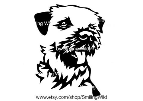 Border Terrier Svg Clipart Dog Vector Graphic Art Running Dog Etsy