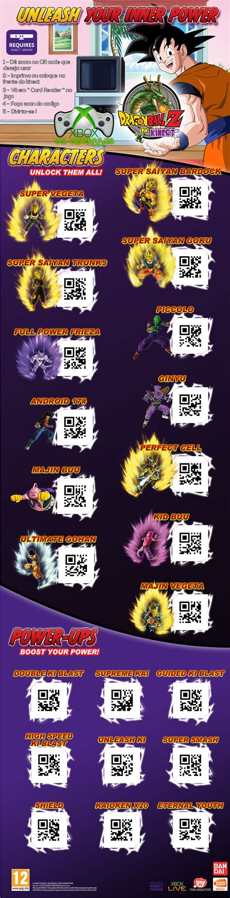 Dragon ball legends consist of fighters having a distinct set of abilities and equipment. QR Codes - Dragon Ball Z for Kinect by KaaueR on DeviantArt