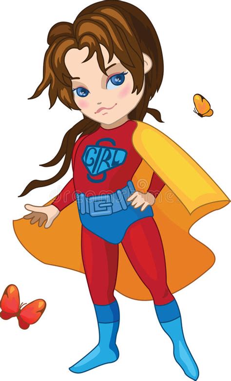Super Girl Vector Illustration Stock Vector Illustration