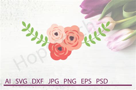 Flower Svg Flower Dxf Cuttable File By Hopscotch Designs Thehungryjpeg