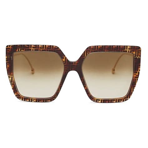 Fendi F Is Fendi Square Oversize Sunglasses Black Sunglasses Fendi