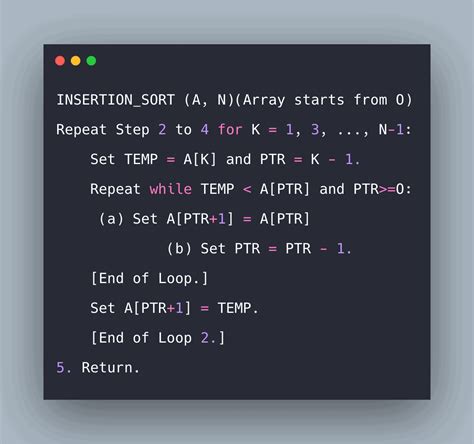 Insertion Sort In Java Example Java Insertion Sort Program