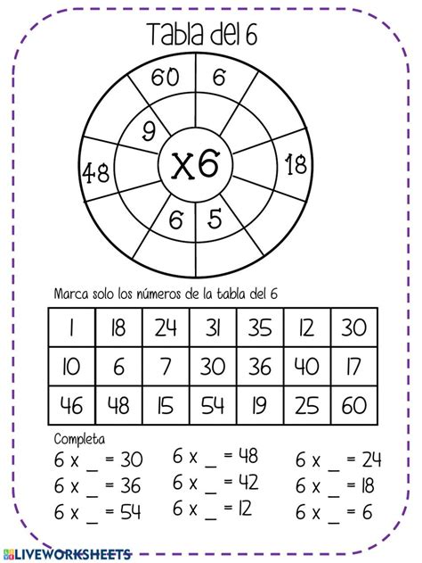 A Printable Worksheet For The Number And Six Digities In Spanish