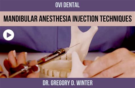 Dental Anesthesia Mandibular Injections Step By Step Dr Gregory D