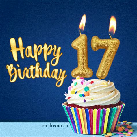 Here are selected 17th birthday wishes for a friend, a son, daughter, . Happy Birthday - 17 Years Old Animated Card — Download on ...