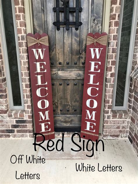 Rustic Welcome Sign 58 Tall Welcome Sign For Front Etsy Wooden