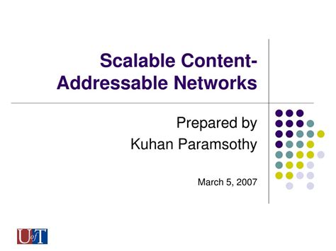 PPT - Scalable Content-Addressable Networks PowerPoint Presentation ...