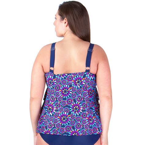Mazu Plus Size Swim Top Navy Swimsuits Just For Us