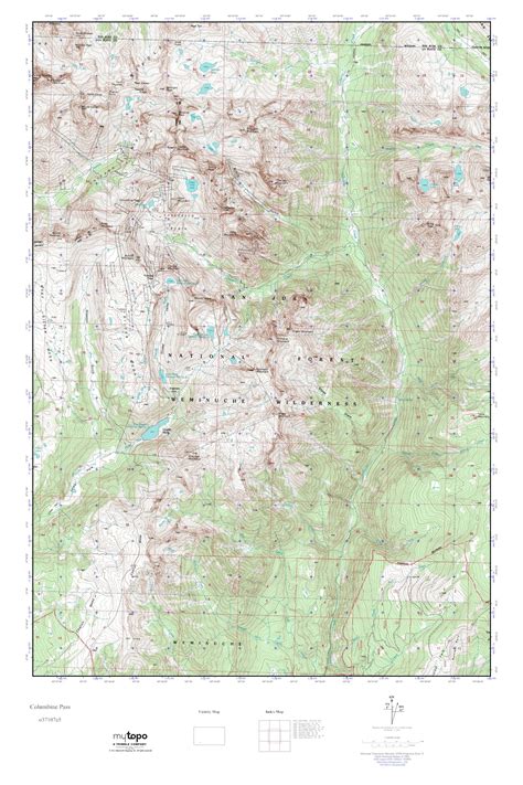 Mytopo Columbine Pass Colorado Usgs Quad Topo Map