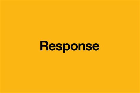 The Word Response On A Yellow Background