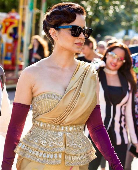 Kangana Ranaut Beautiful Look Fusion Saree Cannes 2019