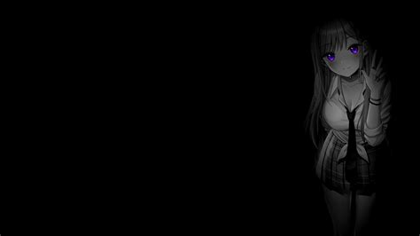 black background monochrome selective coloring anime girls simple my xxx hot girl