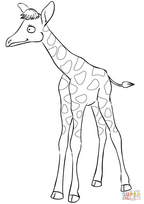 Mother And Baby Giraffe Coloring Page Coloring Pages