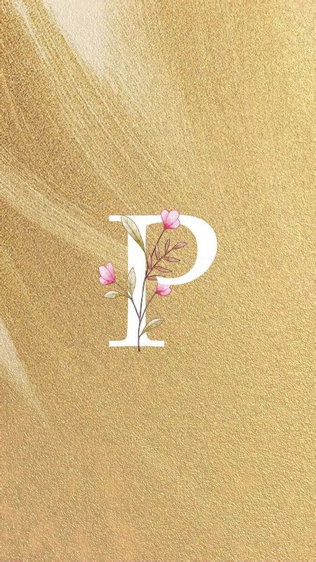 P Letter Design With Pink Flower Wallpaper Download Mobcup