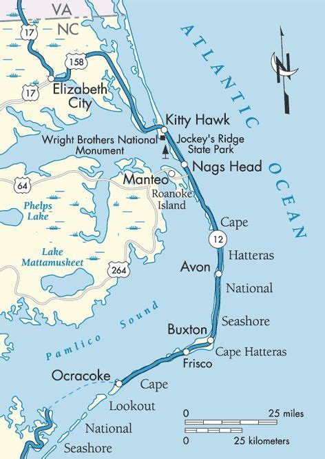 31 North Carolina East Coast Map Maps Database Source