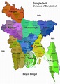 Map of Bangladesh - Divisions and Districts Maps