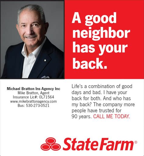 State Farm Insurance Mike Bratton Nevada City California
