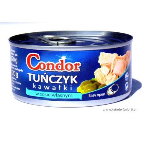 Tuńczyk kawałki w sosie własnym - Condor - kalorie, wartości odżywcze, ile kalorii, kcal ...