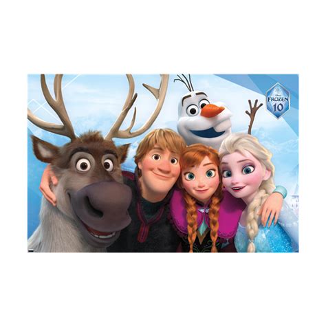 Trends Disney Frozen Group 10th Anniversary Poster