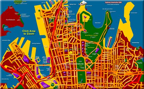 Map Of Inner Sydney Australia City Places Info What To Visit