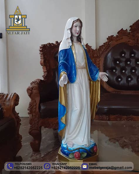 Jual Ukiran Patung Rohani Katolik Patung Bunda Maria Kayu Jati