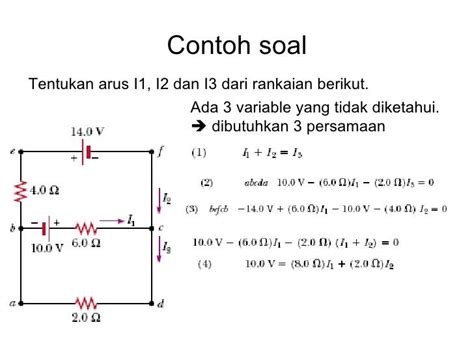 Hukum Kirchoff Dan Hukum Ohm Beserta Contoh Soal Dan Pembahasannya