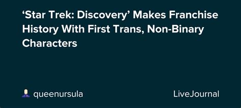 ‘star Trek Discovery Makes Franchise History With First Trans Non