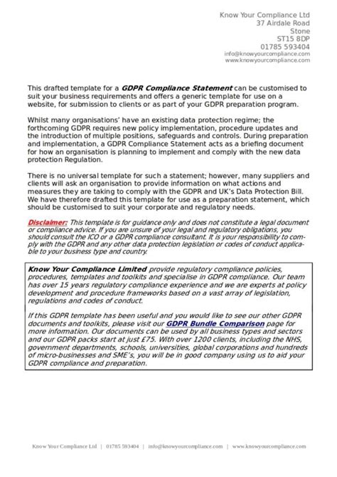 FREE 14 Compliance Statement Samples Templates In PDF MS Word