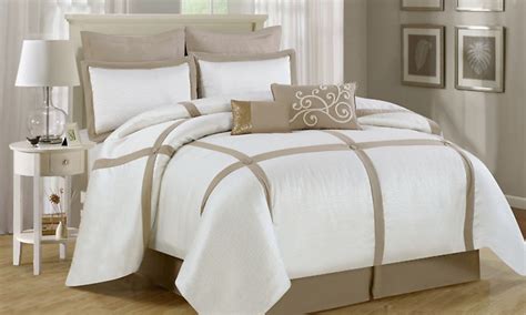 Beige And White Comforter Set Twin Bedding Sets 2020