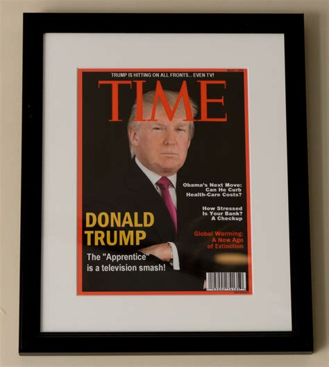 A Time Magazine With Trump On The Cover Hangs In His Golf Clubs Its Fake Chicago Tribune