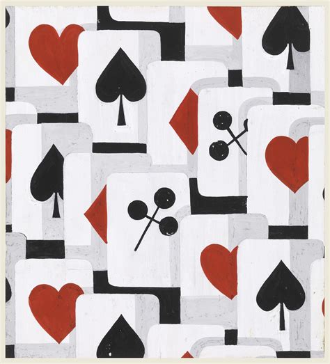 Playing Card Motif Textile Design Smithsonian Institution