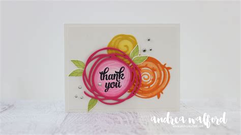 Stampin Up Video Tutorial Scribbly Flowers Thank You Card Andrea