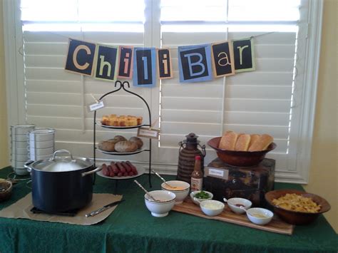 Chili And Baked Potato Bar Party Food And Drinks Food
