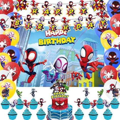 Buy Spidey And His Amazing Friends Birthday Party Decorations Kit