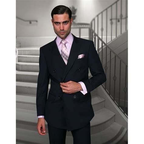 Statement Tzd 100 Navy Double Breasted Suit Overstock 18025695