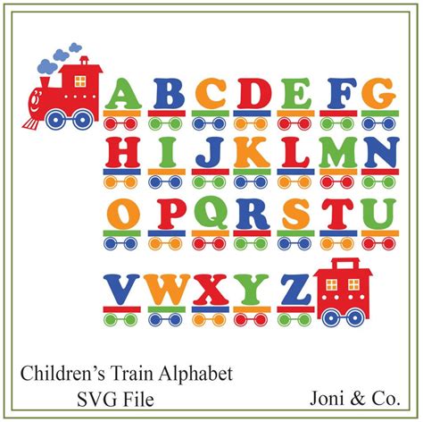 Train Alphabet Svg File Childrens Alphabet Kids Alphabet Etsy