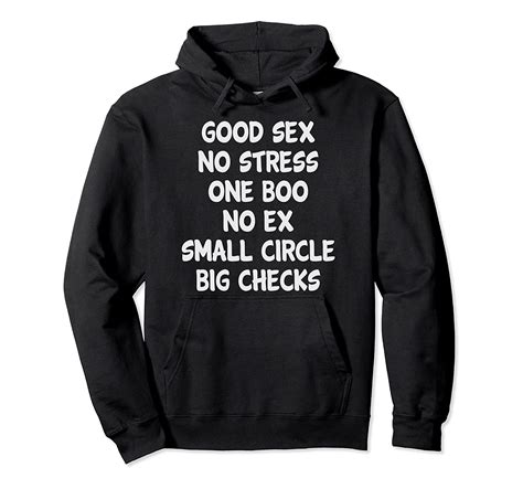 Good Sex No Stress One Boo No Ex Circle Big Checks Pullover Shirts