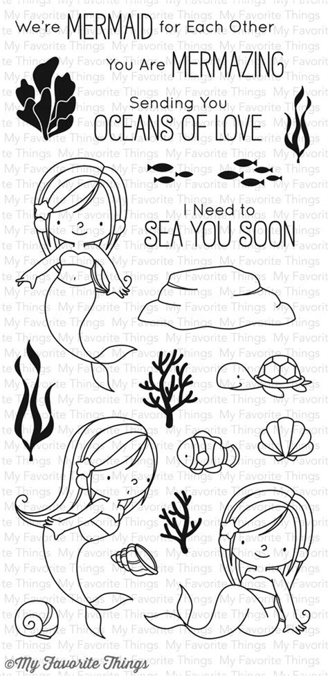 My Favorite Things Mermazing Clear Stamp By Birdie Brown Hallmark