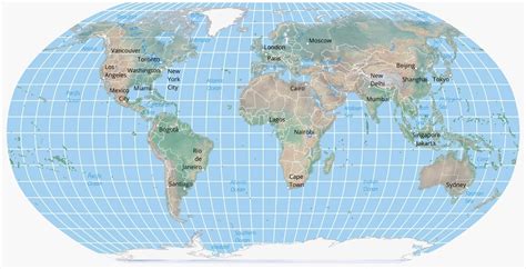 World Robinson Projection Map