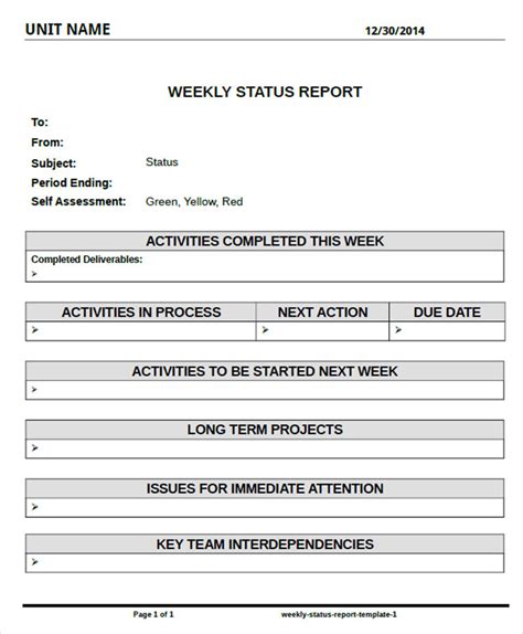 6 Status Report Templates Free Word Pdf Excel Formats
