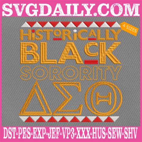 Historically Black Sorority Embroidery Files Daily Free Premium Svg Files