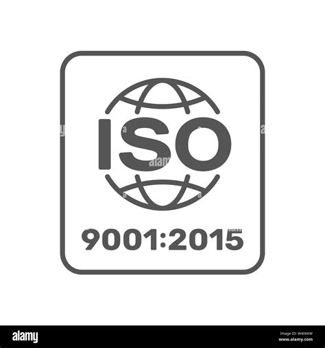 Símbolo De La Certificación Iso 9001 En 2015 Ilustración Vectorial 10
