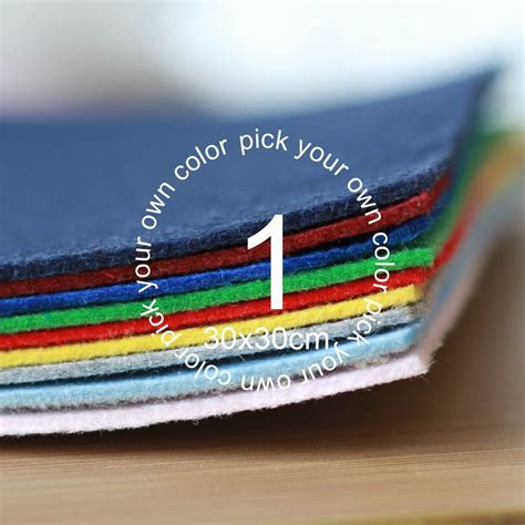 1 Sheets 30x30cm 2mm Thick Non Woven Felt Fabric Sewing Patchwork