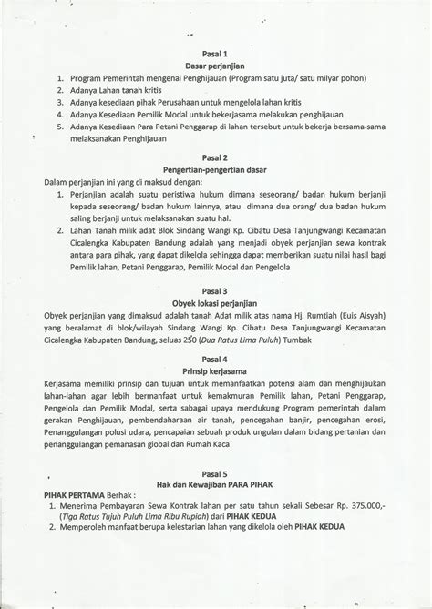 Kerjasama yang satu ini sudah sangat bahwa segala sesuatu yang berkaitan dengan kontrak ini dengan segala akibatnya, maka para. GERAKAN NUSANTARA HIJAU: Contoh Surat Perjanjian Sewa ...